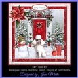 CHRISTMAS DOOR - POODLE