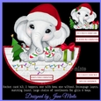 CHRISTMAS ELEPHANT rocker card