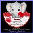 LOVEHEART ELEPHANT rocker card