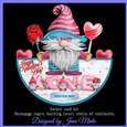 VALENTINE GNOMES rocker card