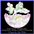 UNICORN RAINBOW rocker card