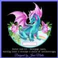 FLOWER DRAGON rocker card