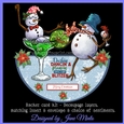 BLITZEN SNOWMEN rocker card
