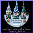 CHRISTMAS GNOMIES blue - rocker card