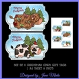 CHRISTMAS COWS GIFT TAGS - SET OF 5