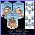 CHRISTMAS COWS GIFT TAGS - SET OF 12
