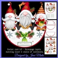 GOLD GLITTER GNOMES - ROCKER CARD