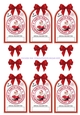 CHRISTMAS GIFT TAGS - BOWS ATTACHED