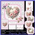 SHABBY CHIC HEARTS - valentines, anniversary, birthday, mothers day