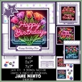 5x7, 7x7, 6x6 - BIRTHDAY FLOWER SIGNS