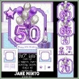 BIRTHDAY BALLOONS 50, 60, 65, 70