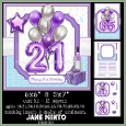 BIRTHDAY BALLOONS 12 toppers - no decoupage