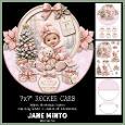 BABYS FIRST CHRISTMAS - GIRL rocker card