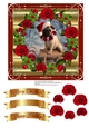 SANTA PUG ON SLEIGH quick card topper
