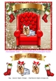 CHRISTMAS CHAIR YORKSHIRE TERRIER QUICK CARD SHEET