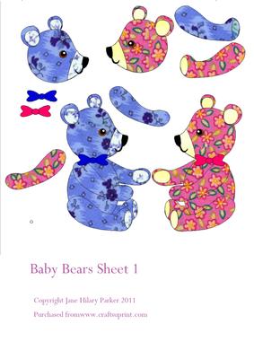Baby Bears Sheet 1