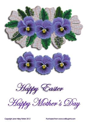 Pansies with Lace