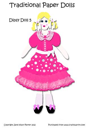 Dipsy Doll 5 - Traditional Paper Doll