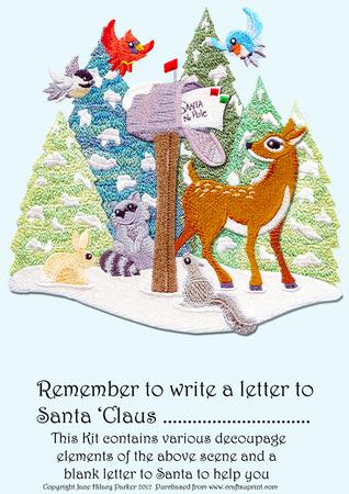 Letter to Santa in a Card