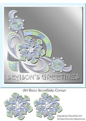 Art Deco Snowflake Corner