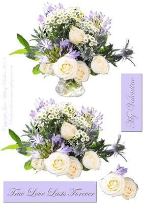 Roses Agapanthas & Daisies Toppers