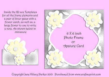 Pale Yellow & White Floral Aperture Card