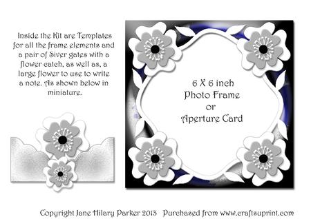 Battle Ship Floral Aperture Card