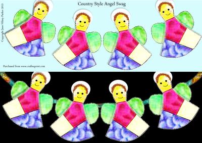 Country Style Angel Swag