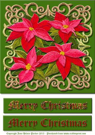 Poinsettias Gold Filigree