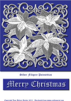 Poinsettia Silver Filigree