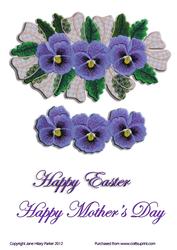 Pansies with Lace