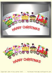 Christmas Snowman Train (a5)