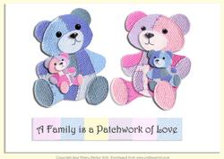 Patchwork Family of Bears