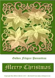 Golden Filigree Poinsettias