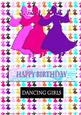 Silhouette Dancing Girls - Magenta