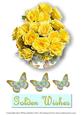 Yellow Roses in Butterfly Bowl