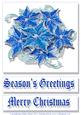 Blue Poinsettia Christmas Wreath