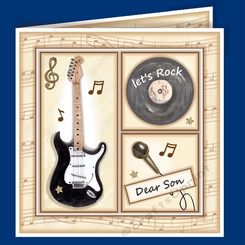  Lets Rock Music Card with Inserts