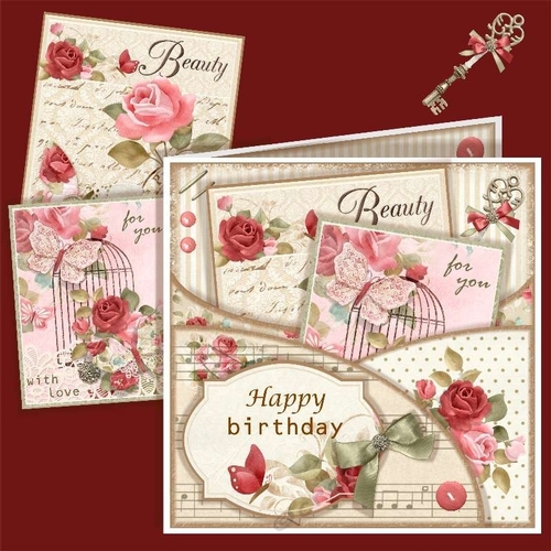  Rose Double Pocket Card