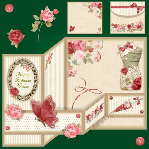  Roses & Butterflies Tailored For You ZFold Card