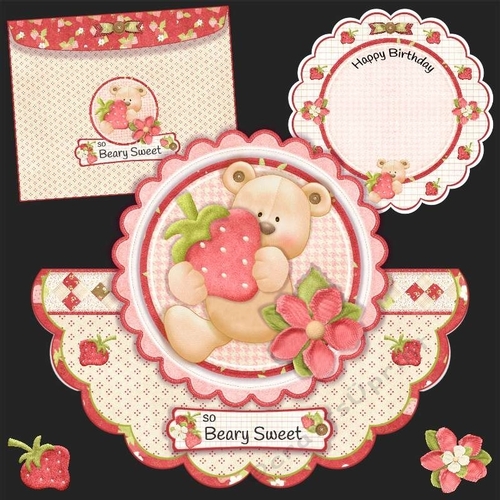 Strawberry Bear Over The Top Card