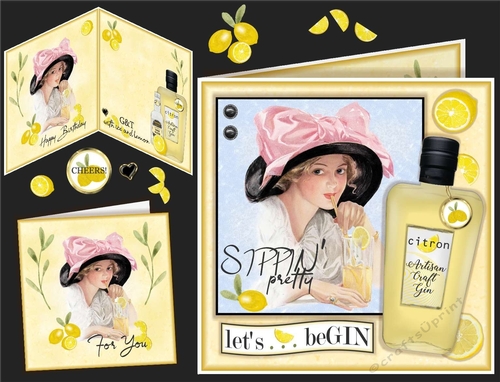 Sippin Pretty Gin Card