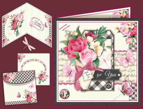 Bunch of Flowers Tag Card