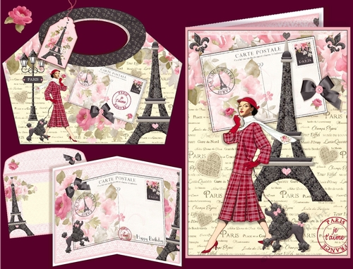 La Tour Eiffel Paris Card & Gift Basket