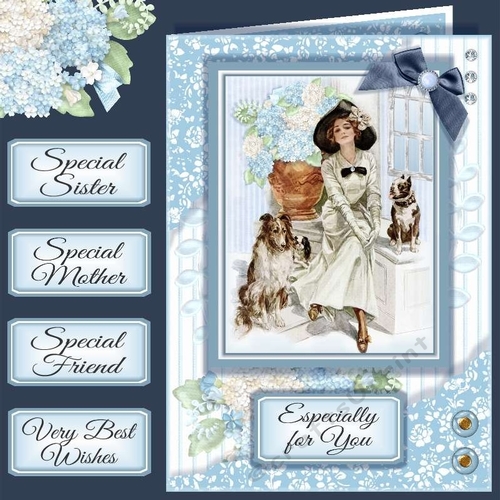 Vintage Lady Dog Lover