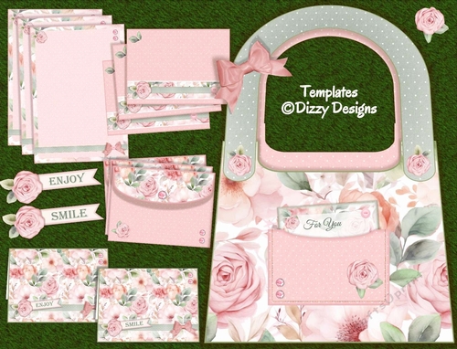 Floral Tote Bag & Stationery Set
