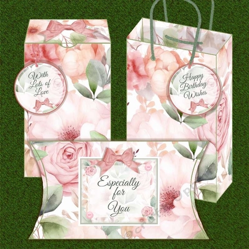 Floral Gift Bag & Boxes