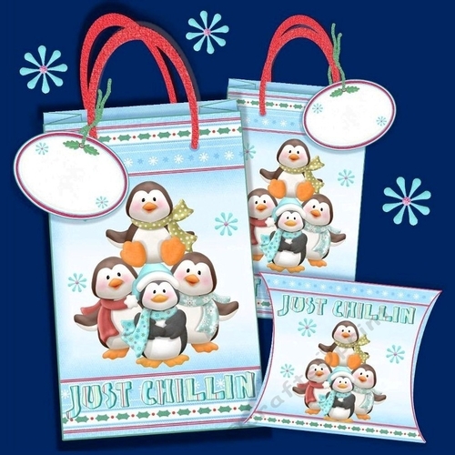 Just Chillin Penguins Christmas Bags