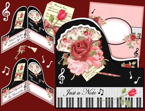 Music Fan Piano Card