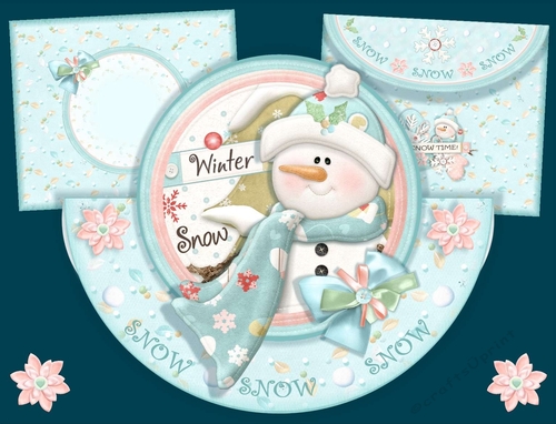 Winter Snow Rocker Card  